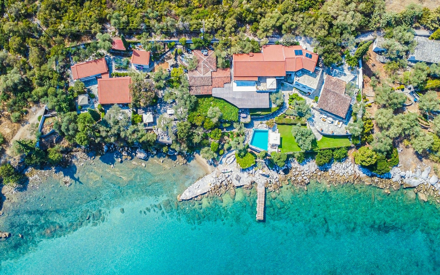 Rara Proprietà Con Accesso Privato Al Mare, Piscina E 2 Cottage, Immersa Nella Tranquillità Del Pittoresco Villaggio Di Pescatori Di Mitzella, Amaliapolis, Grecia