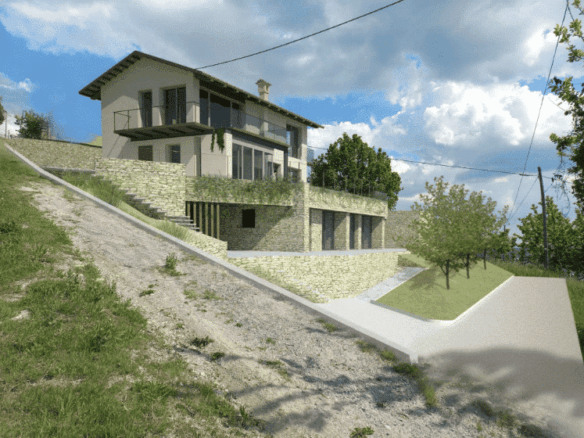 Terreno Edificabile Panoramico Con Progetto Approvato Nel Cuore Delle Langhe