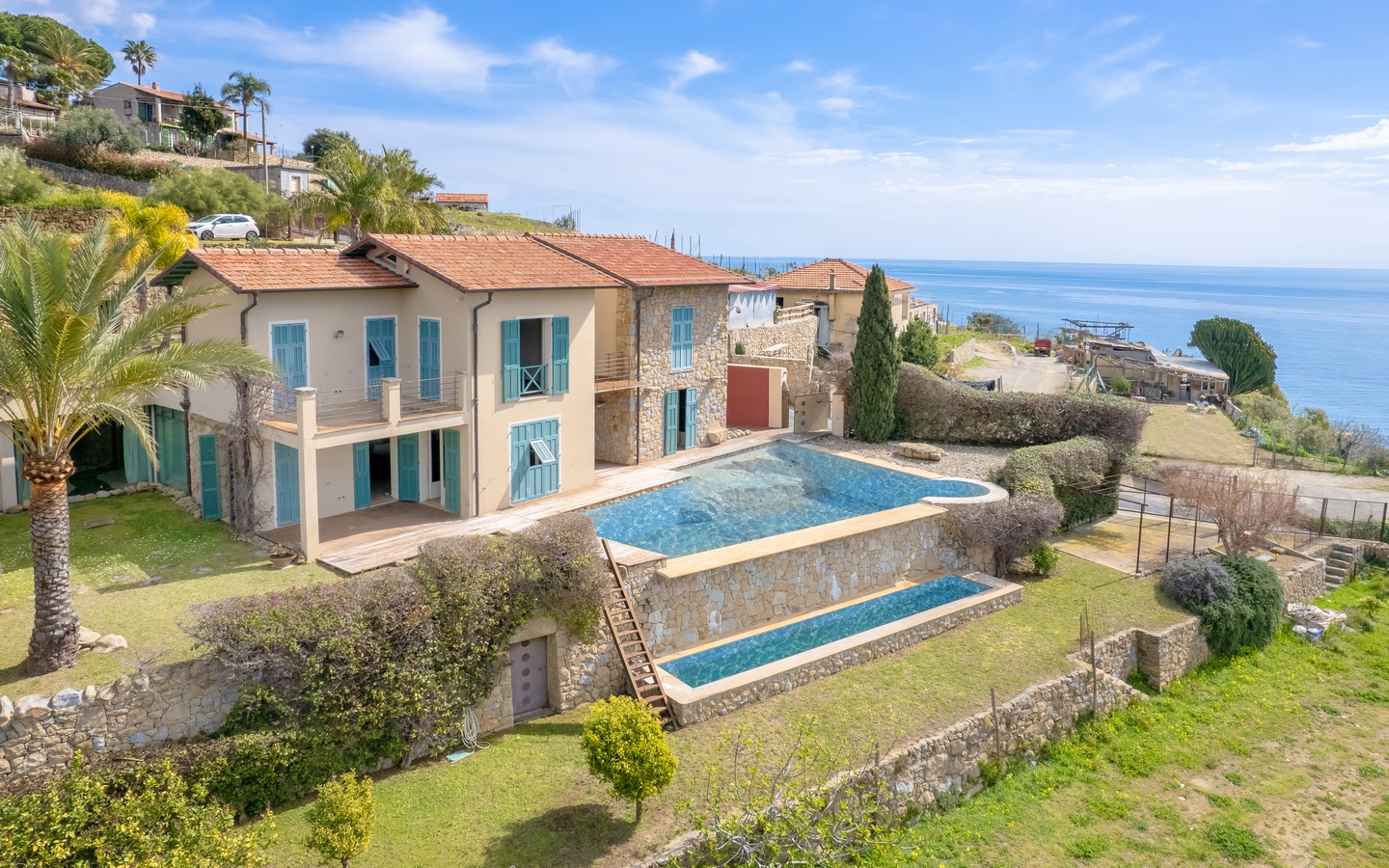 Villa Mediterranea Con Piscina E Ampia Vista Sul Mare A Bordighera