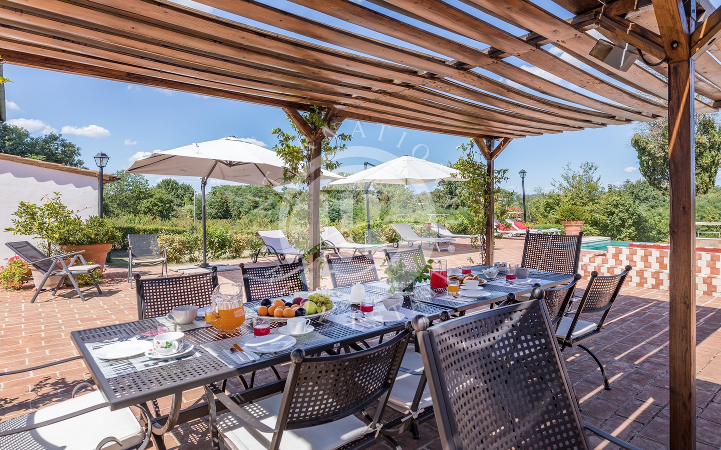 Tennis Court and Large Park in the Tuscan Countryside